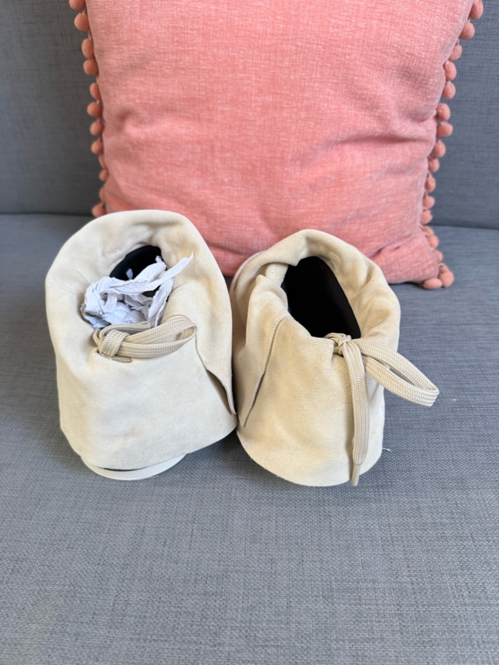 Fear of God Men Sneakers in Cream Suede for sale